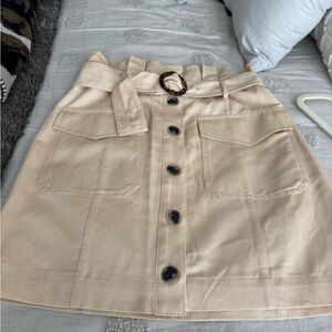 Banana Republic high waisted cotton linen blend